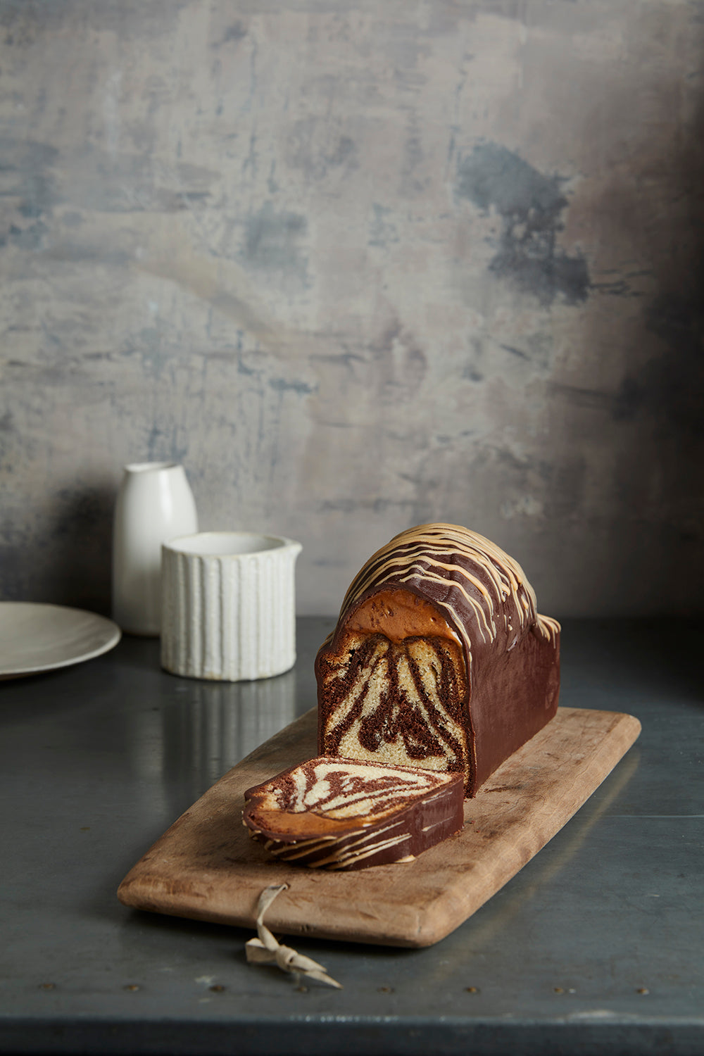 Choc Vanilla Marble Travel Cake